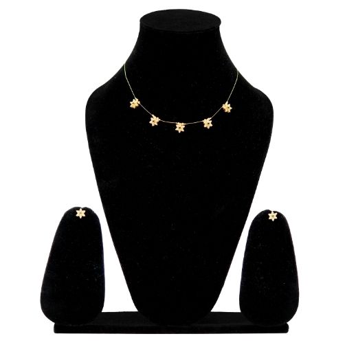 UffbyIsha Floral Minimal Gold Finish Necklace